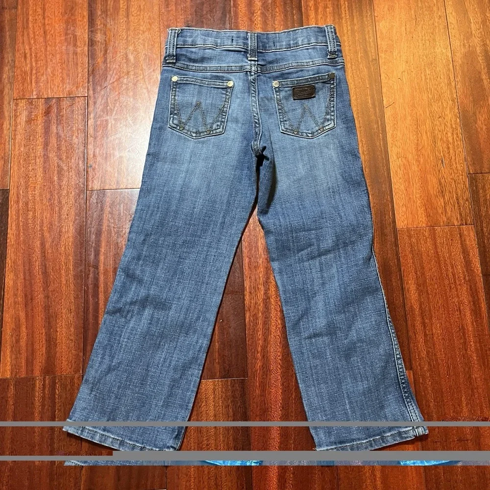 Wrangler Jeans Boys Youth 6 Regular (22x20) Blue Retro Relaxed Bootcut Cowboy